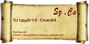 Szigyártó Csanád névjegykártya